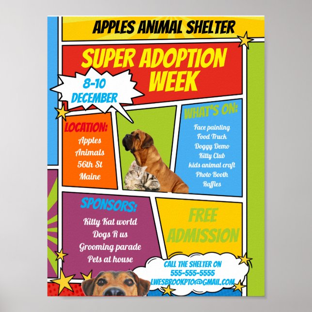 TOPPEN HERO (tecknad Animal Sheladoption) Poster (Framsidan)
