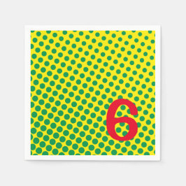 Toppen Hero Tecknads Gult för färgfull Grönt Drar  Pappersservett