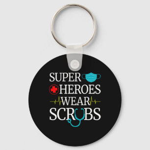 Toppen Heroes Bära Scrubs Nursing Cute Medical Nur Nyckelring