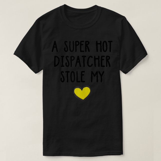 Toppen Hett 911 Dispatcher lagrar min hjärtegrav V T Shirt (Design framsida)