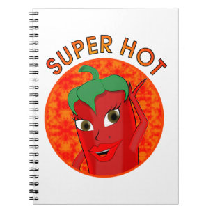 Toppen Hett Pepper Diva Anteckningsbok Med Spiral