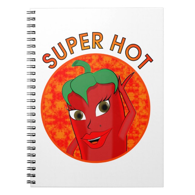 Toppen Hett Pepper Diva Anteckningsbok Med Spiral (Framsidan)