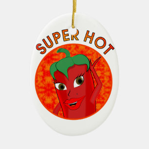 Toppen Hett Pepper Diva Julgransprydnad Keramik
