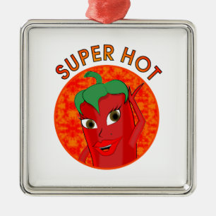 Toppen Hett Pepper Diva Julgransprydnad Metall