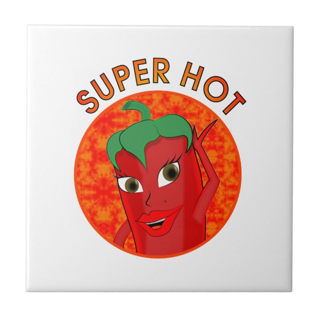 Toppen Hett Pepper Diva Kakelplatta (Framsidan)