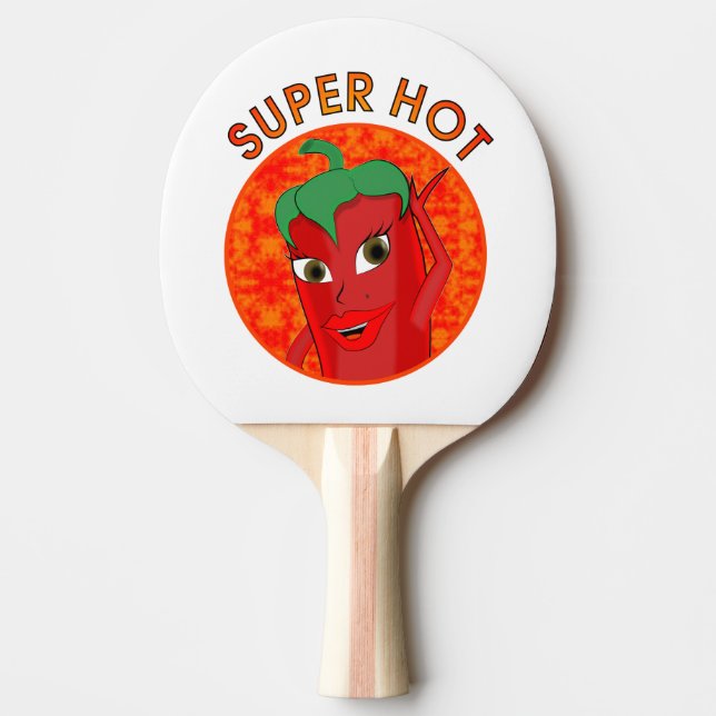 Toppen Hett Pepper Diva Pingisracket (Framsidan)