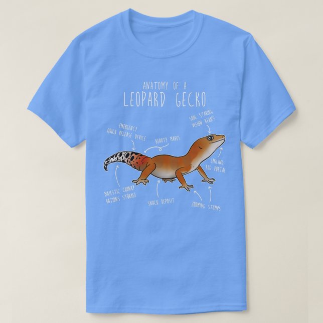 Toppen Hypo Tangerine Leopard Gecko Lizard Reptile T Shirt (Design framsida)