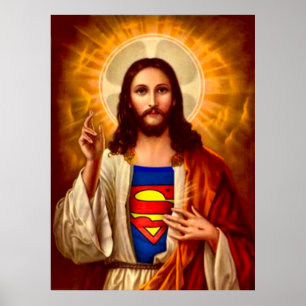 Toppen Jesus Oljemålning Skriv ut Poster