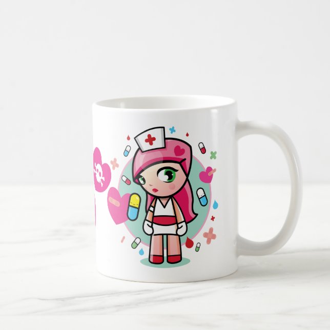 toppen kawaiiisjuksköterska kaffemugg (Höger)