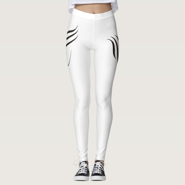 Toppen Kursiv tatuering Leggings (Framsida)