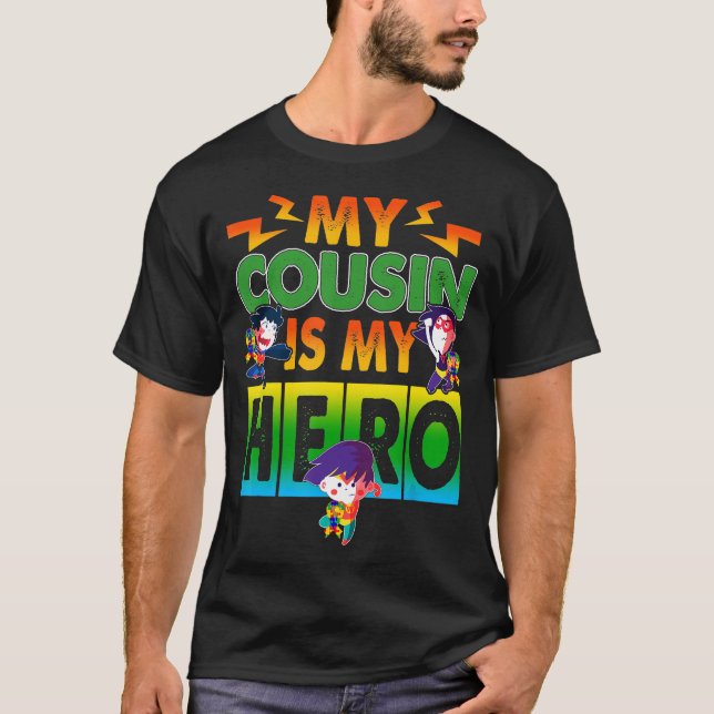 Toppen kusin min kusin är min superhjälte Kids T Shirt (Framsida)