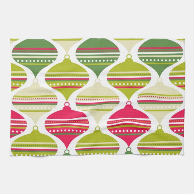 Toppen kyler Retro modabstraktprydnadar Kökshandduk (Horisontell)