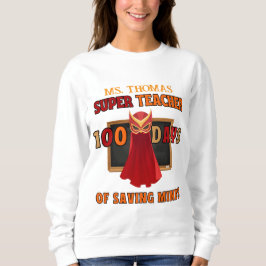 Toppen Lärare 100 dagar i skolan - Anpassad T Shirt