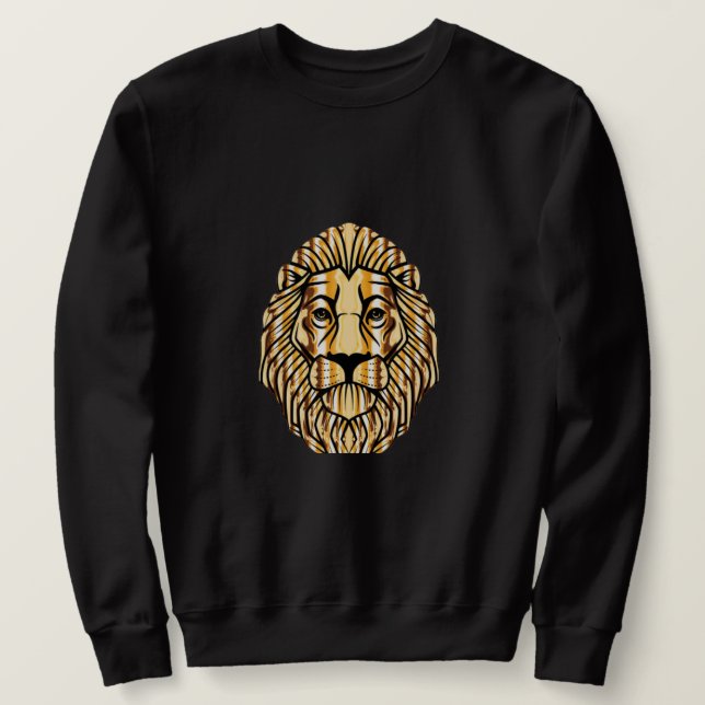 Toppen Lejon Lång Ärmad Tröja (Design framsida)