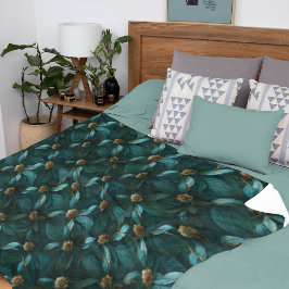 Toppen Luxe Teal & Guld Fleecefilt