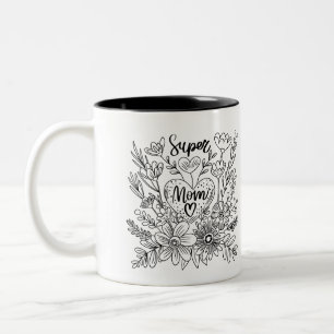Toppen Mamma Blommigt Mugg