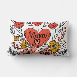 Toppen Mamma Blommigt Pillow Lumbarkudde