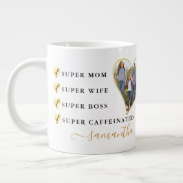 Toppen-Mamma-frukten Chef Heart Photo Mors dag Jumbo Mugg