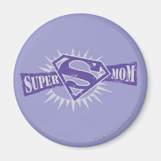 Toppen Mamma Lila Starburst Magnet (Framsidan)