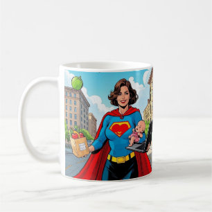 ’Toppen Mamma’ Retro tecknad-bok stil Kaffemugg