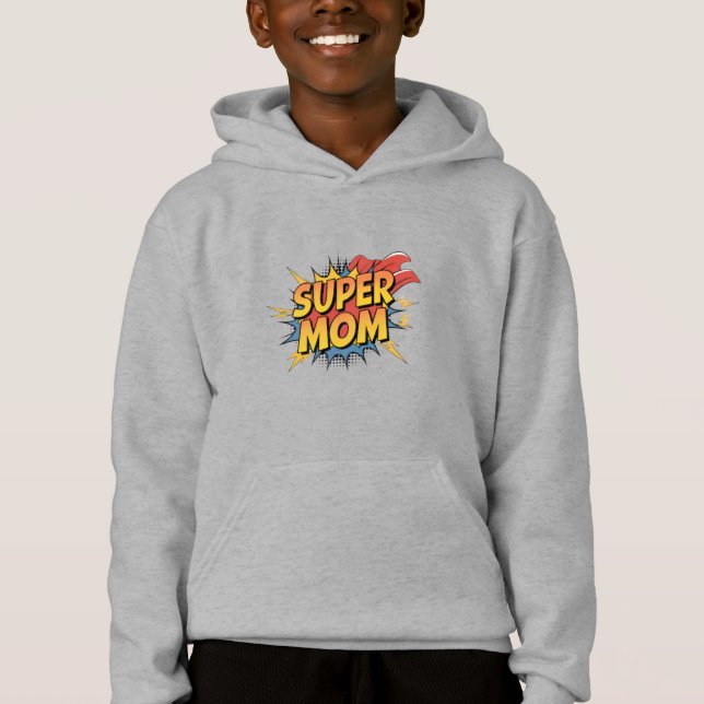 Toppen Mamma Tecknad Burst T Shirt (Framsida)