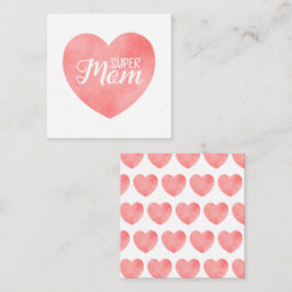 Toppen Mamma text i rosa hjärta, mors dag-design Anteckningskort