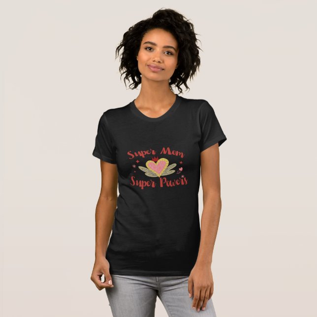 Toppen Mamma Toppen Powers: Honoring Mamma Introvä T Shirt (Hel framsida)