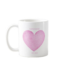 Toppen Mamma Watercolor Rosa Heart Mors dag