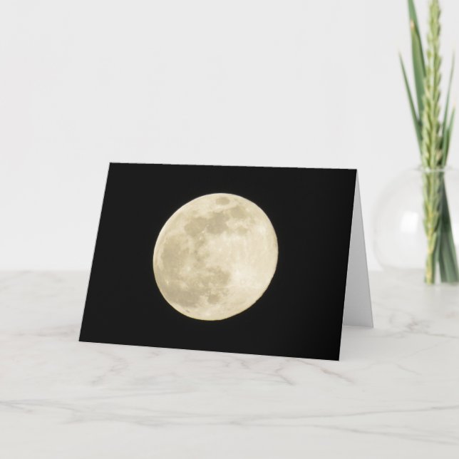 Toppen Måne eller Full Moon Kort (Framsida)