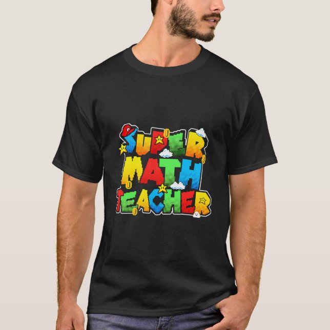 Toppen Math Teacher Funny Back to school ger för T Shirt (Framsida)