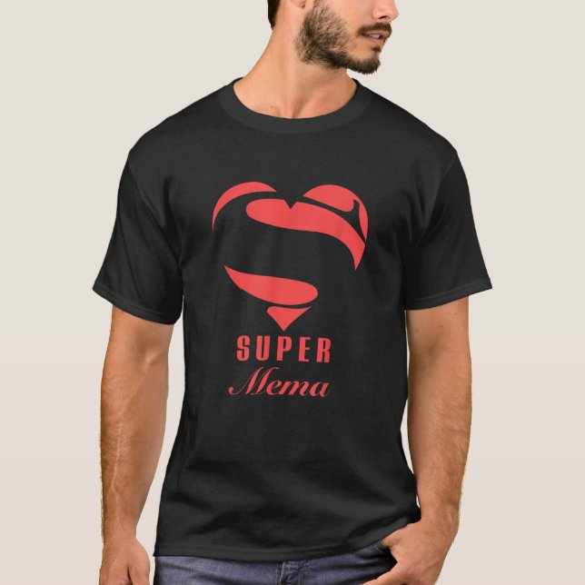 Toppen Mema Superhjälte Gift-familjens juldräkt T Shirt (Framsida)
