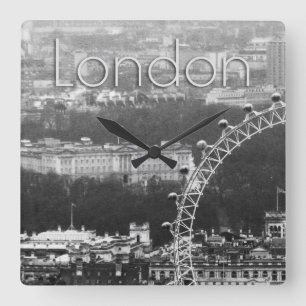 Toppen! Millennium Wheel London Fyrkantig Klocka