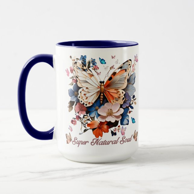 Toppen Natural Soul: Butterfly Garden Art Mugg (Vänster)