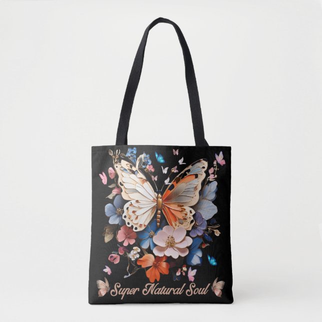 Toppen Natural Soul: Butterfly Garden Art Tygkasse (Framsida)