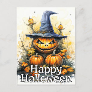 Toppen Nefarious Happy halloween Pumpkin Vykort