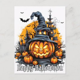 Toppen Nefarious Happy halloween Pumpkin Vykort