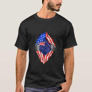 Toppen New Zealander Heritage New Zealand Roots Us T Shirt