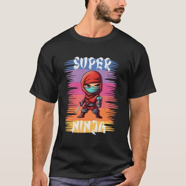Toppen Ninja Shinobi Funny Ninja T Shirt (Framsida)