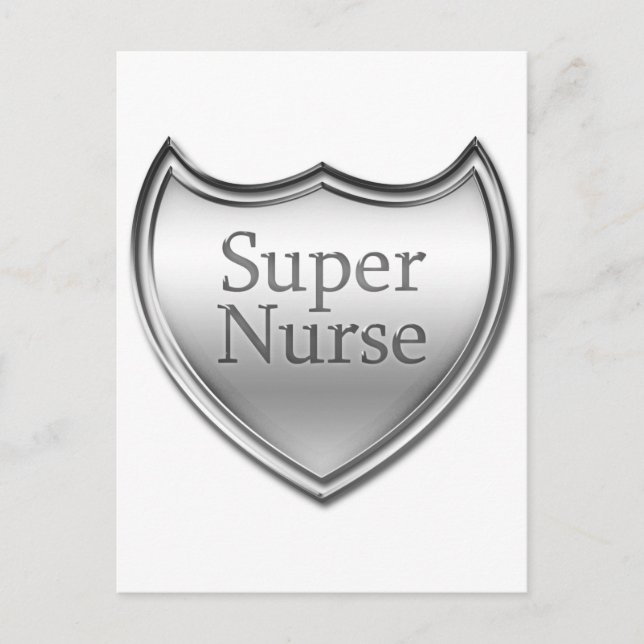 Toppen Nurse Emblem Vykort (Framsida)