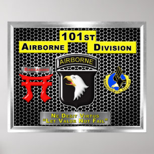 Toppen Ny utformning av 101:a Airborne Division Poster