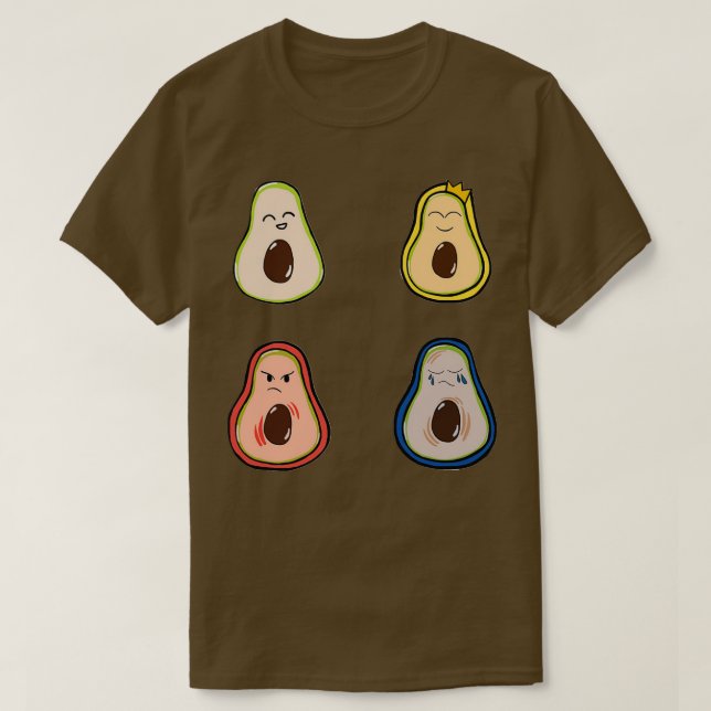 Toppen och minimalistiskt avokado patte t shirt (Design framsida)