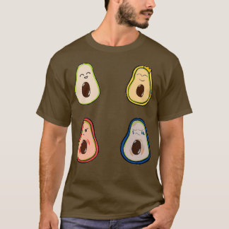 Toppen och minimalistiskt avokado patte t shirt
