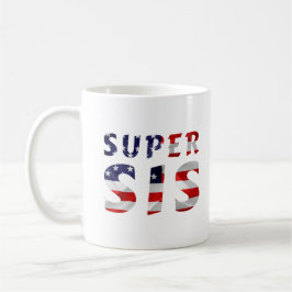 Toppen och Syrran och det amerikanska Flagga Kaffemugg