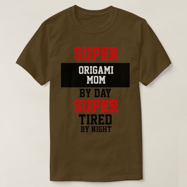 Toppen Origami Mamma efter daglig Toppen, tätt på  T Shirt (Design framsida)