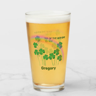 Toppen på morgonen Saint patrick Klöver w Namn Glaskopp