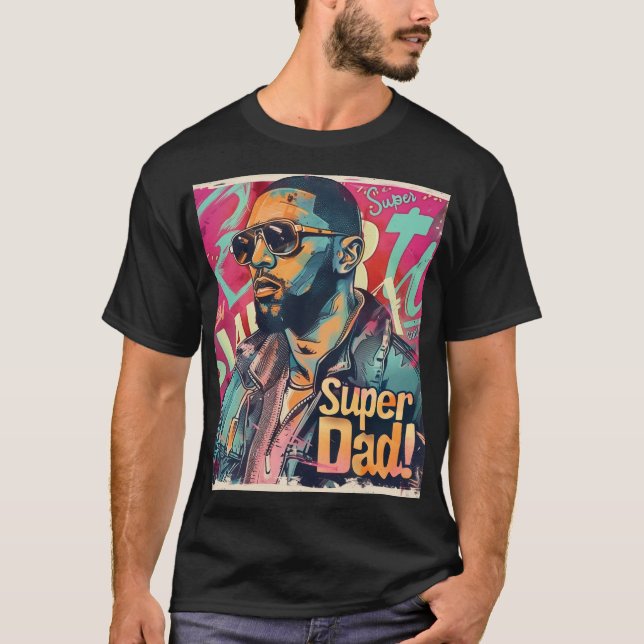 Toppen Pappa Digital Art T Shirt (Framsida)