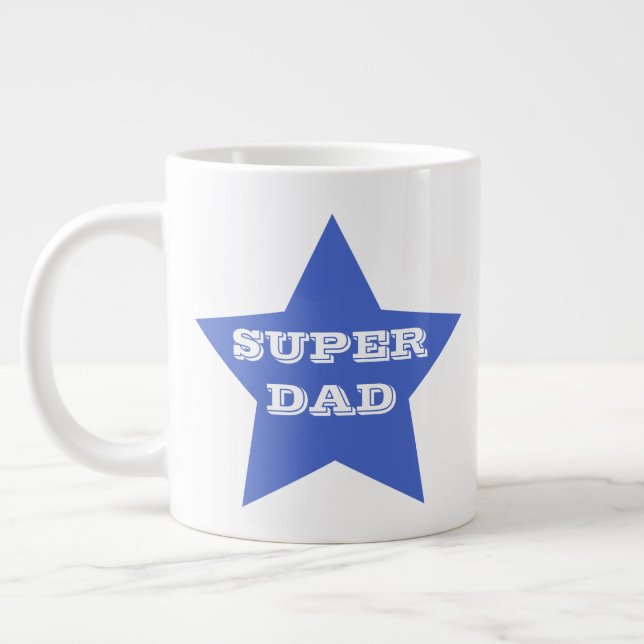 TOPPEN PAPPA | Fars dag Blue Star Jumbo Mugg (Vänster)