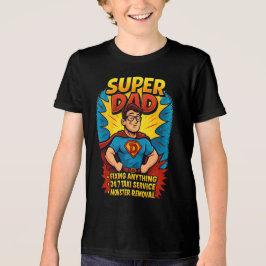 Toppen Pappa Gift - Fars dag superhjälte Tecknad T Shirt
