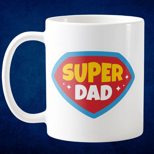 Toppen Pappa Hero Shield Kaffemugg (Skapare uppladdad)