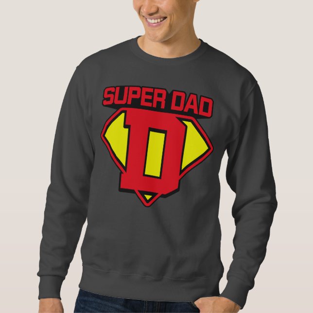 Toppen Pappa 🦸 ‍ ♂️ 💪 Lång Ärmad Tröja (Framsida)